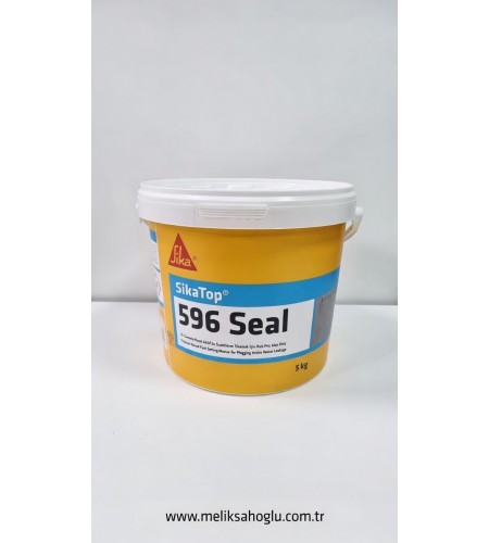 SikaTop®-596 Seal (eski adı - MSeal 596) Aktif su sızıntıları için çimento esaslı,ultra hızlı sertleşen tıkaç harcı,5 kg SikaTop®-596 Seal (eski adı - MSeal 596) Aktif su sızıntıları için çimento esaslı,ultra hızlı sertleşen tıkaç harcı,5 kg