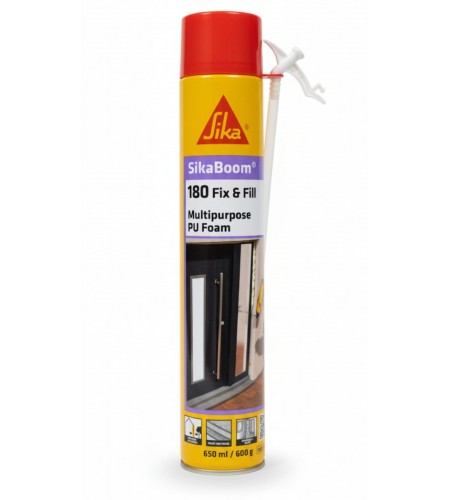 Sika Boom - 180 Genel amaçlı,kendinden genleşen poliüretan köpük,650 ml Sika Boom - 180 Genel amaçlı,kendinden genleşen poliüretan köpük,650 ml