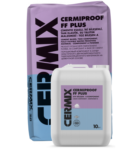 CERMIPROOF FF PLUS İki bileşenli, çimento esaslı, tam elastik, su yalıtım malzemesi CERMIPROOF FF PLUS İki bileşenli, çimento esaslı, tam elastik, su yalıtım malzemesi