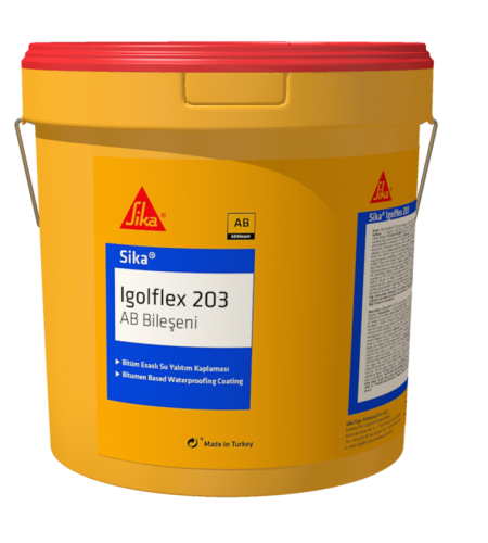 Sika Igolflex-203 İKİ BİLEŞENLİ,ÇİMENTO VE BİTÜM KAUÇUK ESASLI SU YALITIM MALZEMESİ 32 kg Seti (temel perde su yalıtımı)