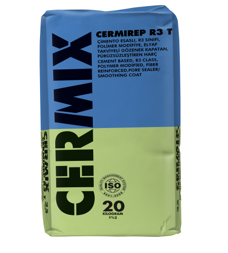 CERMİPER R3 Çimento Esaslı İnce Yapısal Tamir Harcı 20 kg